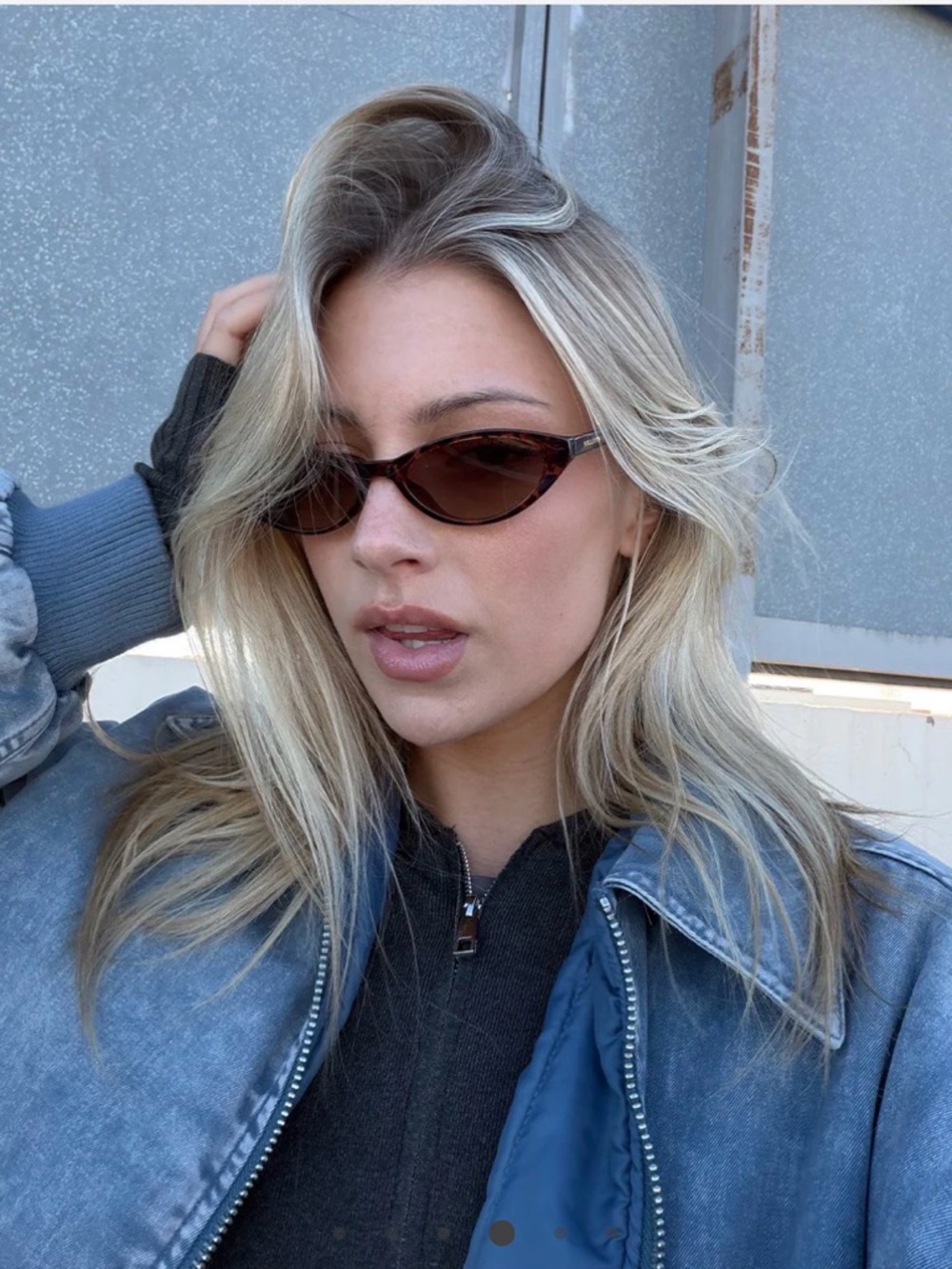 Meller Oza Tigris Brown Cat-Eye Sunglasses NWT